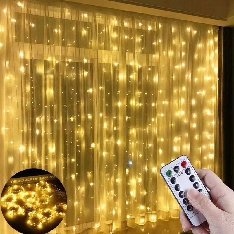 Cascada de luces led luces hada con entrada USB con control
